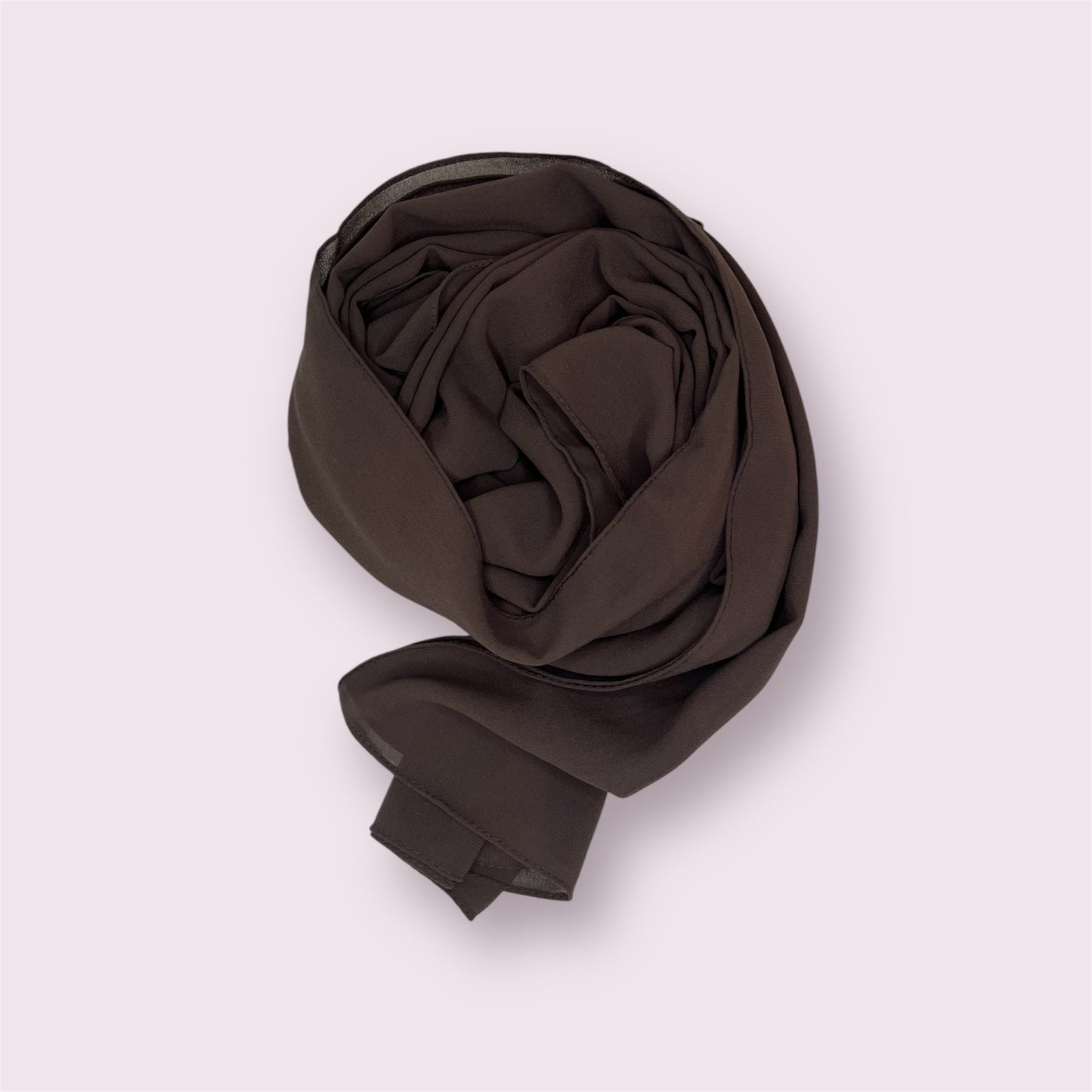 Chffon Hijab Dunkelbrau
