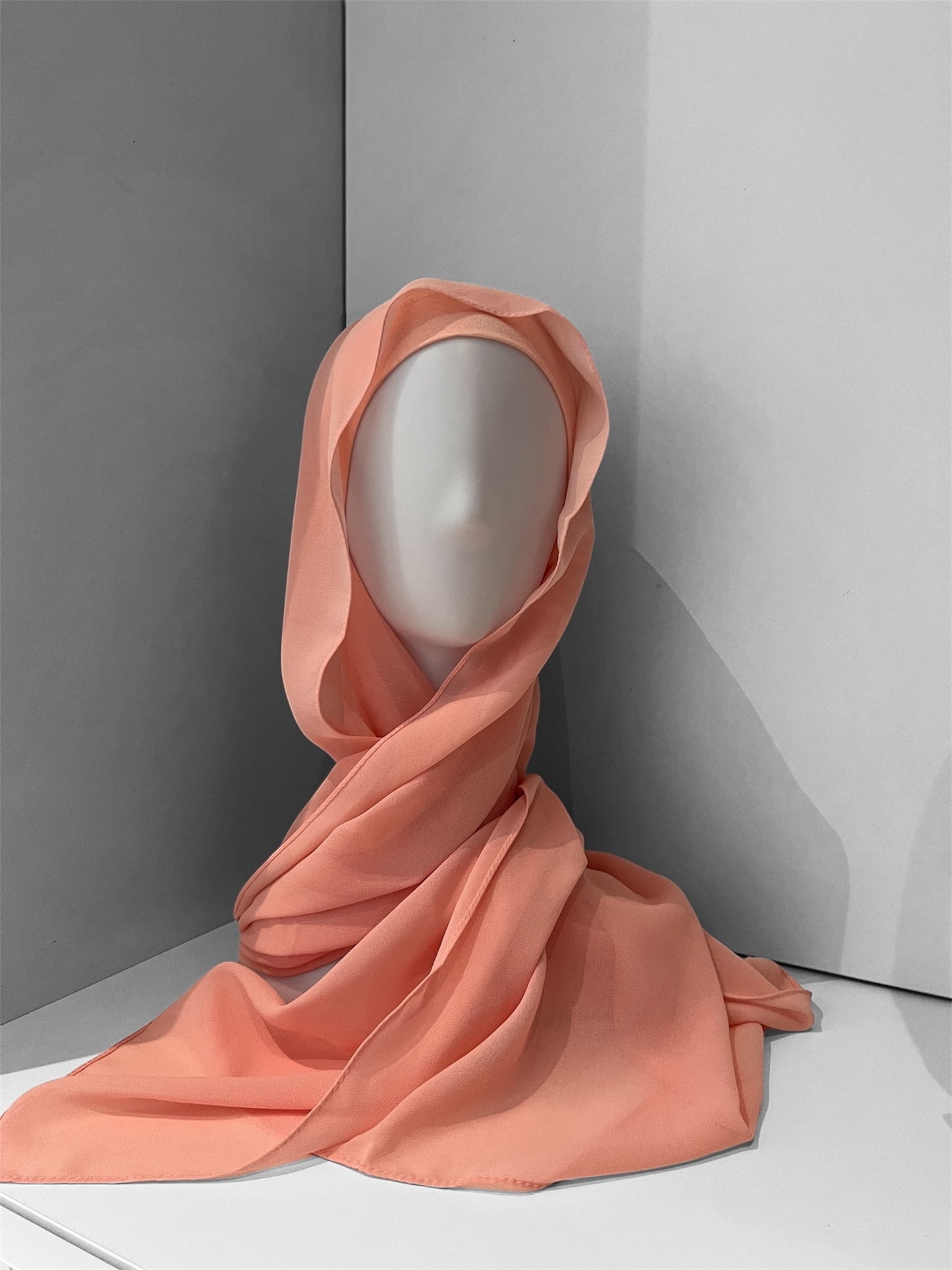 Chiffon Hijab Lachspink