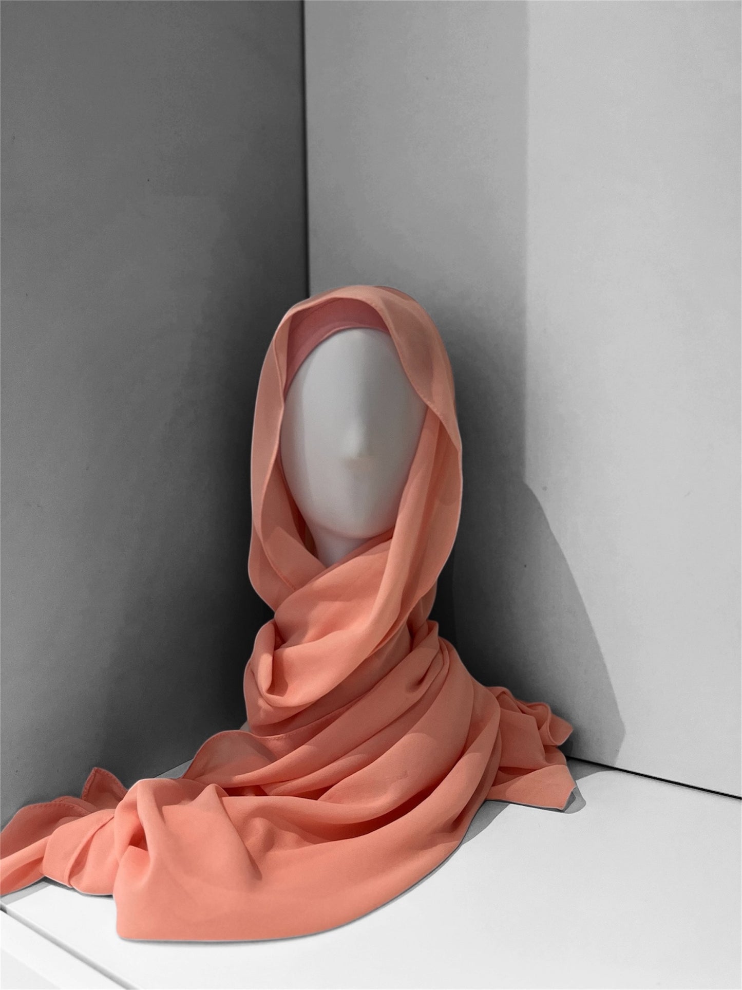 Chiffon Hijab Pfirsichrosa